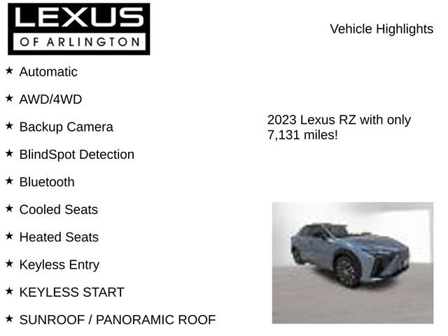 Used 2023 Lexus RZ 450e Premium w/ Cold Area Package image 8