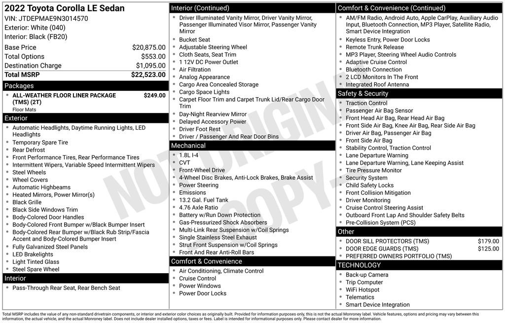 Used 2022 Toyota Corolla LE image 17
