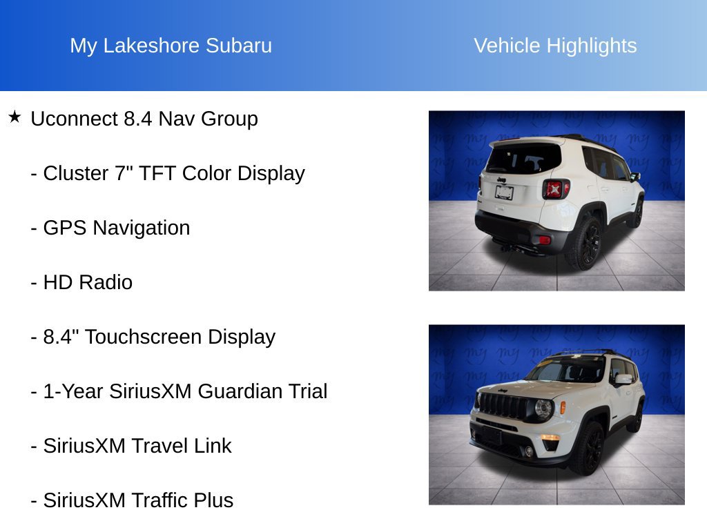 Used 2019 Jeep Renegade Altitude w/ UConnect 8.4 Nav Group AWD/4WD image 15