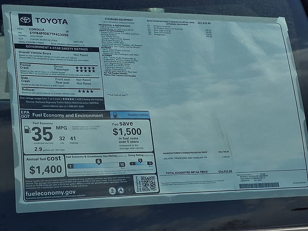 New 2026 Toyota Corolla LE image 3