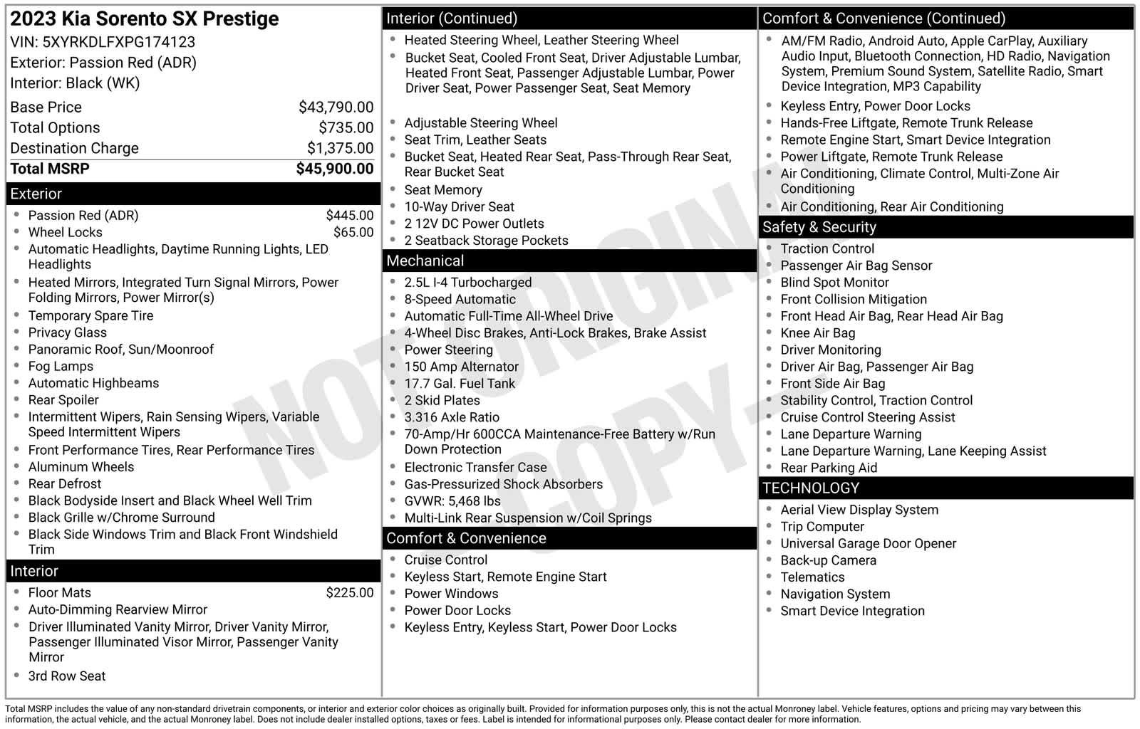Certified 2023 Kia Sorento SX AWD/4WD image 39