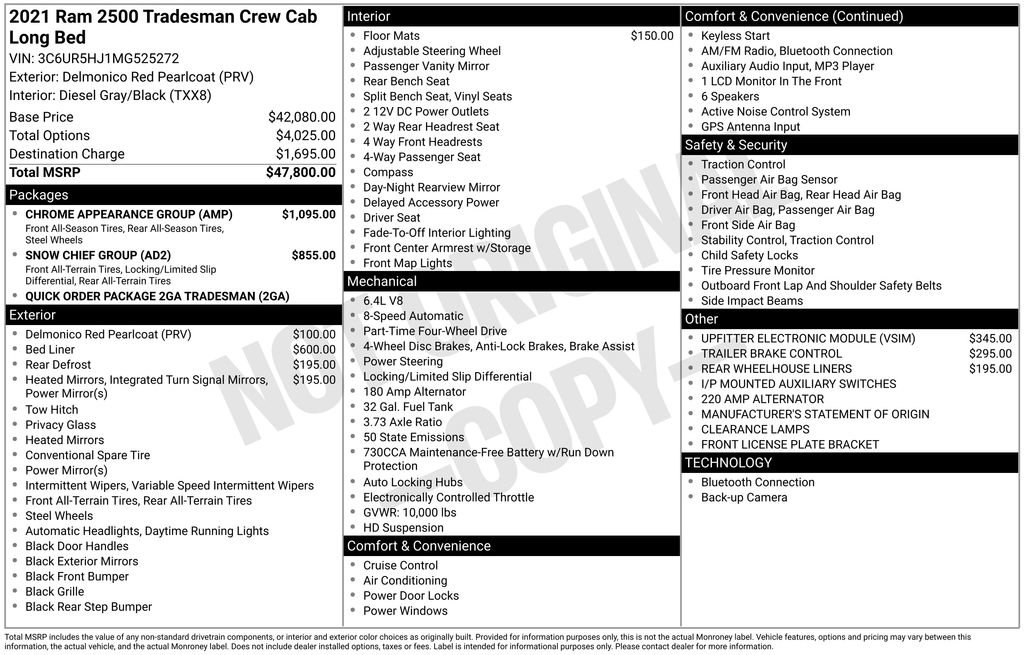 Used 2021 RAM 2500 Tradesman w/ Chrome Appearance Group image 22