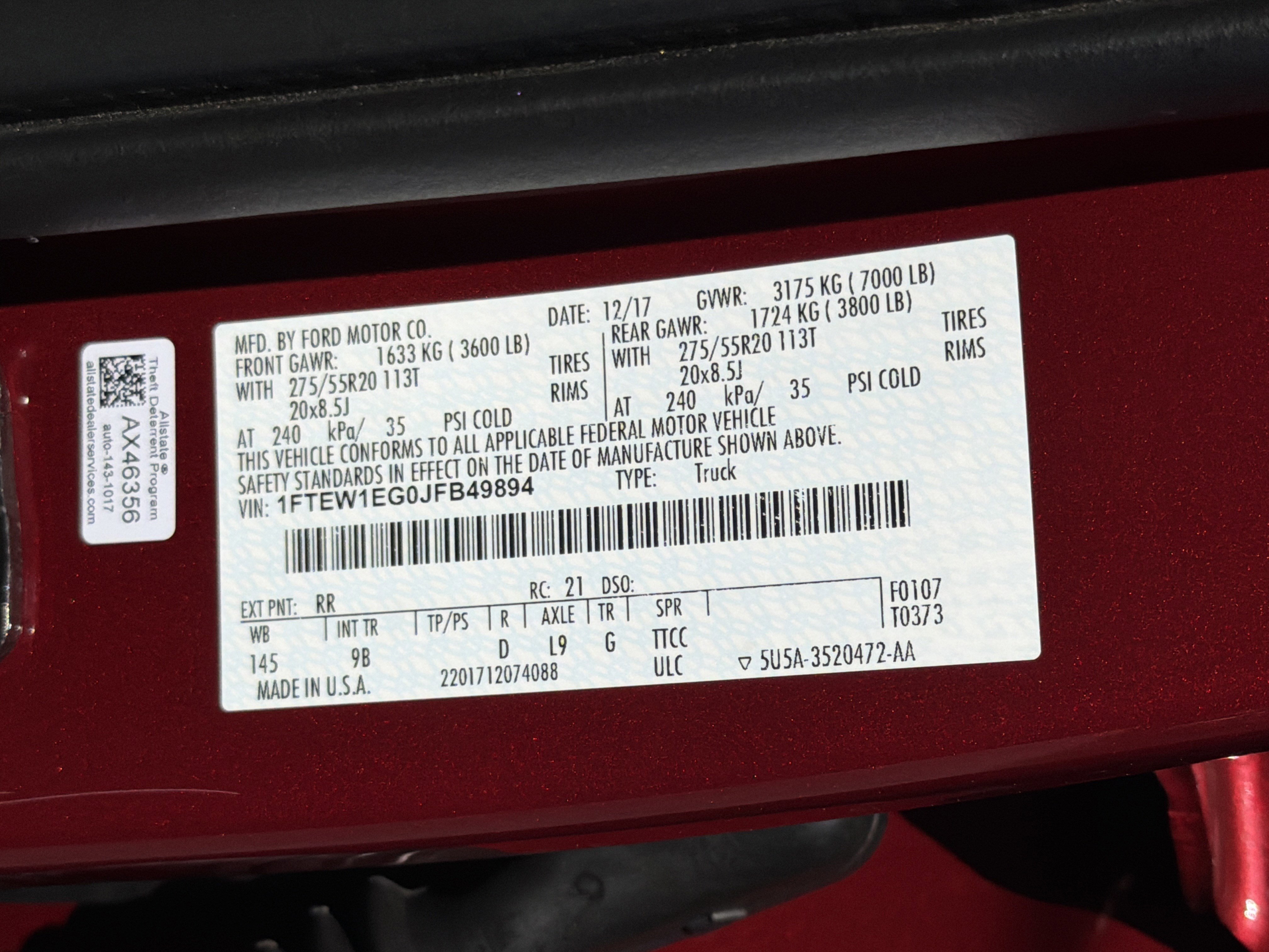 Used 2018 Ford F150 Platinum w/ Equipment Group 701A Luxury image 38