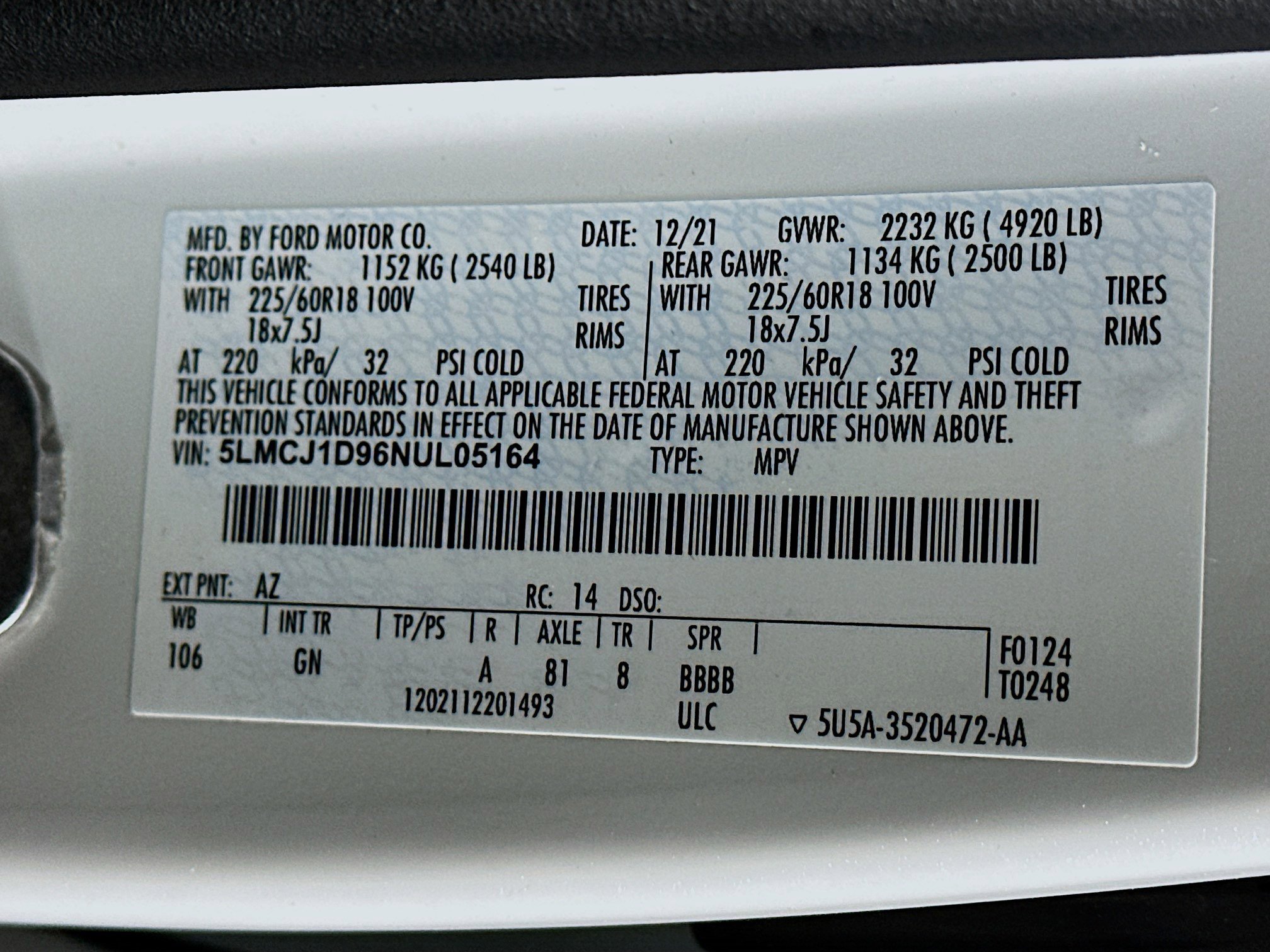 Used 2022 Lincoln Corsair AWD w/ Equipment Group 101A image 12