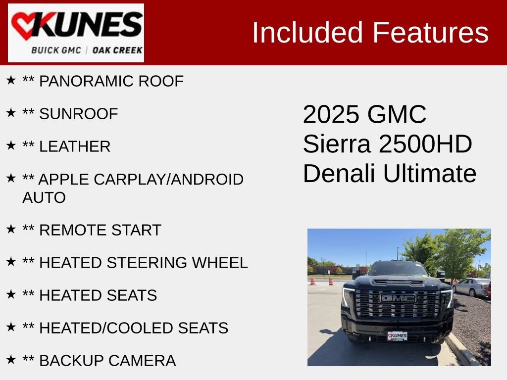 Used 2025 GMC Sierra 2500 Denali Ultimate w/ Snow Plow Prep/Camper Package AWD/4WD image 2