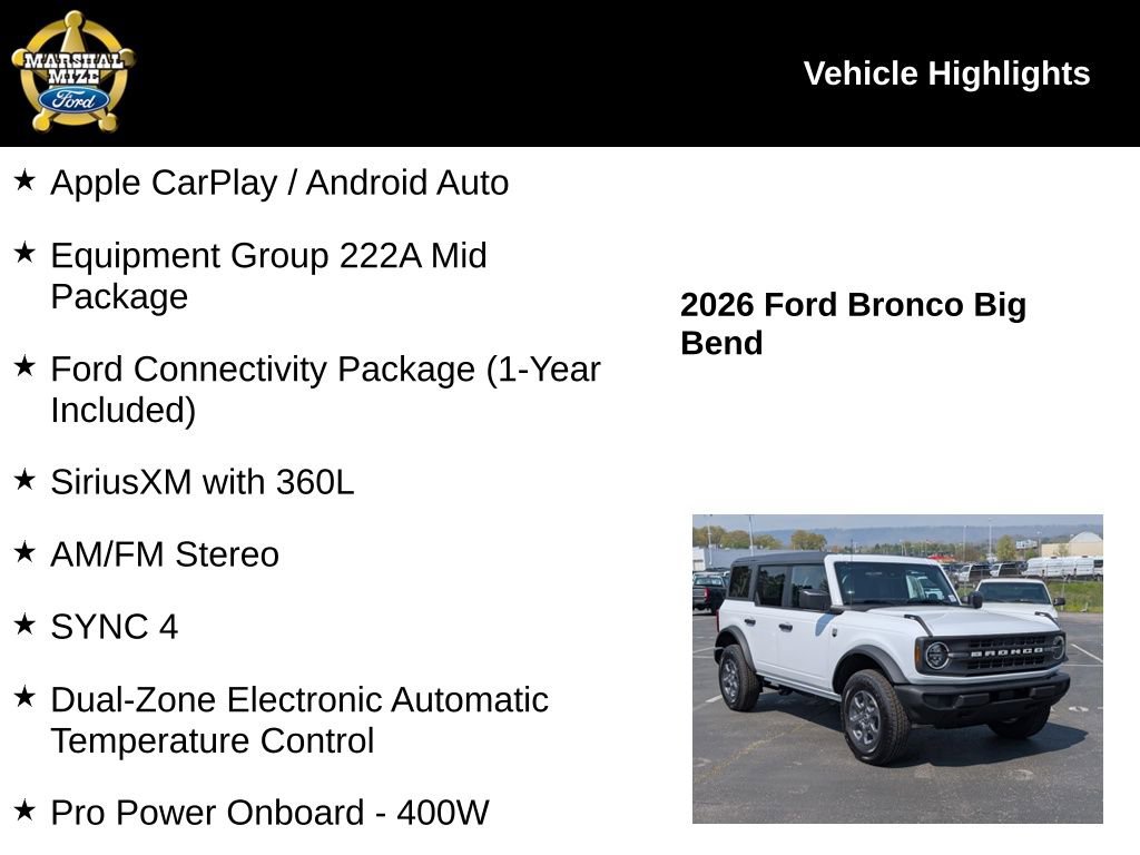 New 2026 Ford Bronco Big Bend AWD/4WD image 2