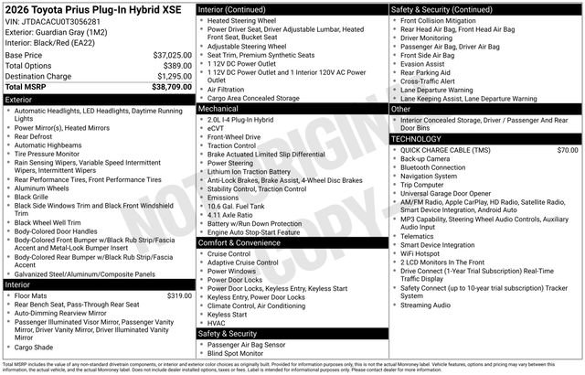 Used 2026 Toyota Prius Plug-In Hybrid FWD image 27