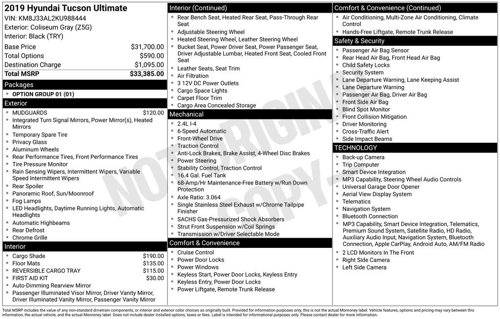 Used 2019 Hyundai Tucson Ultimate FWD image 4