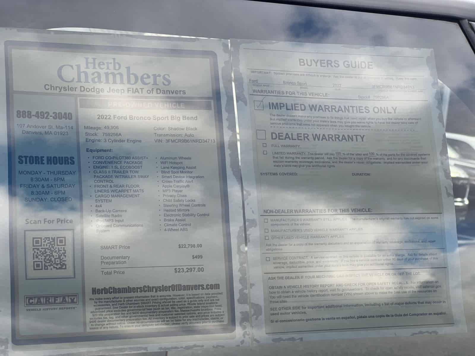 Used 2022 Ford Bronco Sport Big Bend w/ Convenience Package image 14