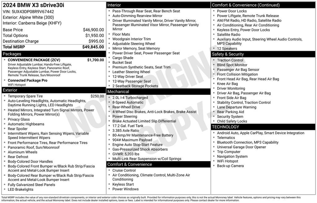 Used 2024 BMW X3 sDrive30i w/ Convenience Package RWD video 3