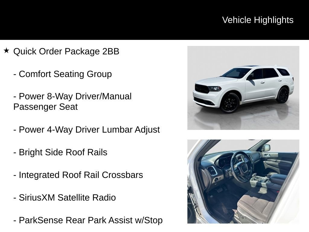 Used 2018 Dodge Durango SXT w/ Quick Order Package 2BB AWD/4WD image 6