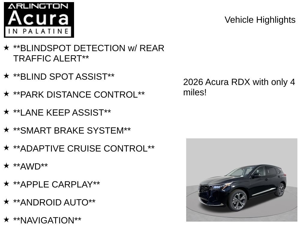 New 2026 Acura RDX w/ Technology Package AWD/4WD image 7