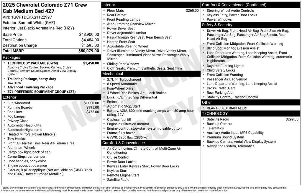 Certified 2025 Chevrolet Colorado Z71 w/ Technology Package AWD/4WD image 22