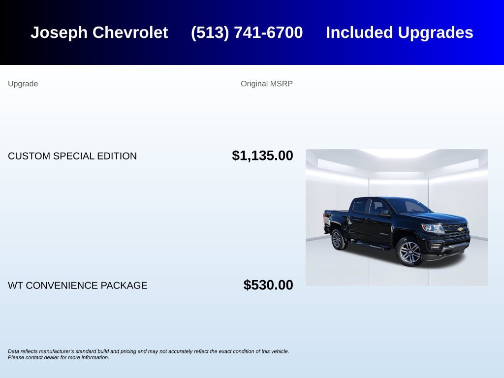 Used 2021 Chevrolet Colorado W/T w/ Custom Special Edition AWD/4WD image 6