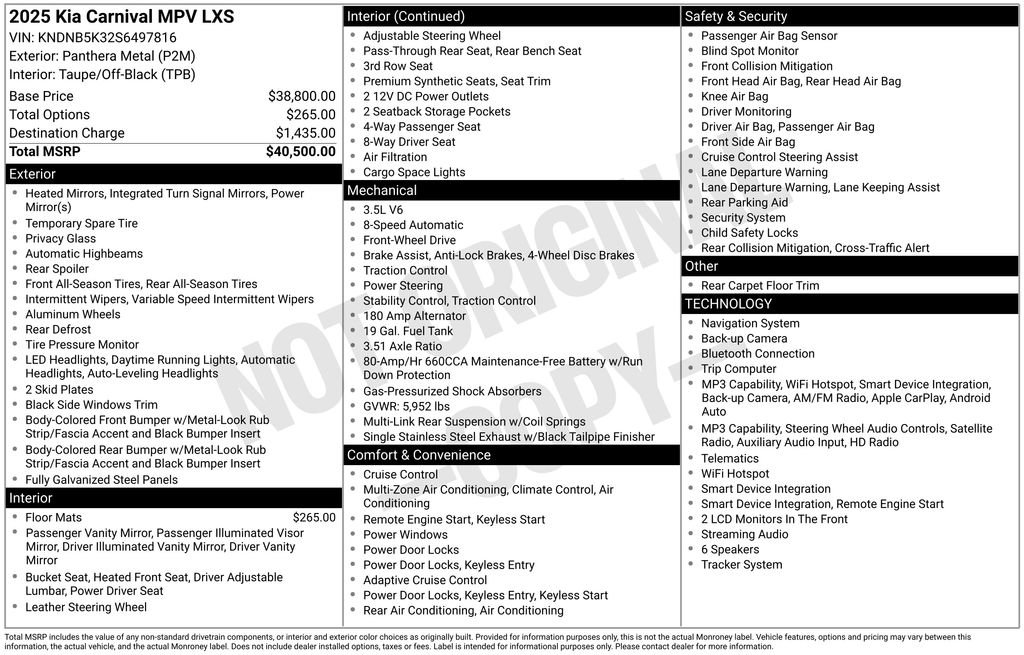 Used 2025 Kia Carnival FWD image 34
