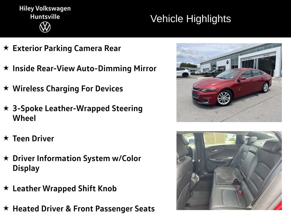 Used 2016 Chevrolet Malibu LT w/ Leather Package FWD image 13