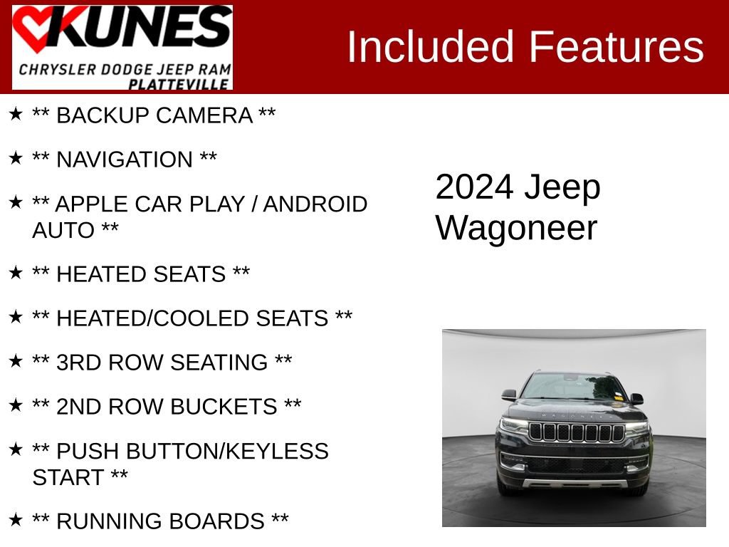 Used 2024 Jeep Wagoneer Series II AWD/4WD image 2