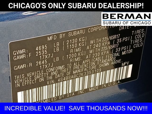 Used 2019 Subaru Outback 2.5i image 19