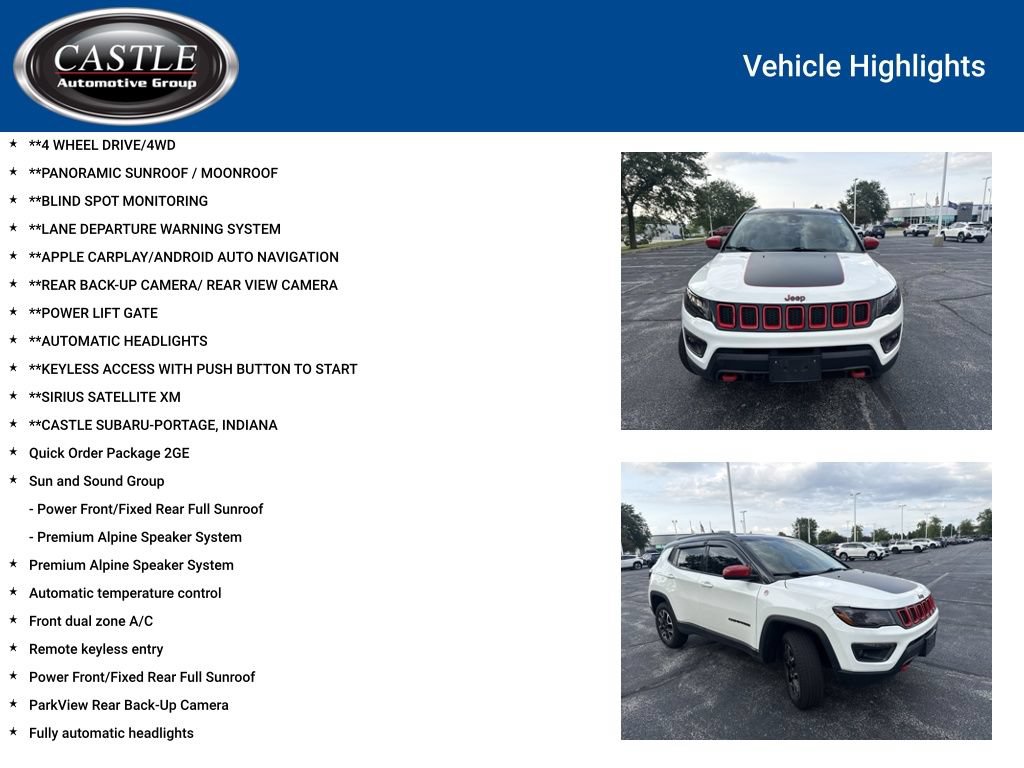Used 2021 Jeep Compass Trailhawk w/ Sun and Sound Group AWD/4WD image 3
