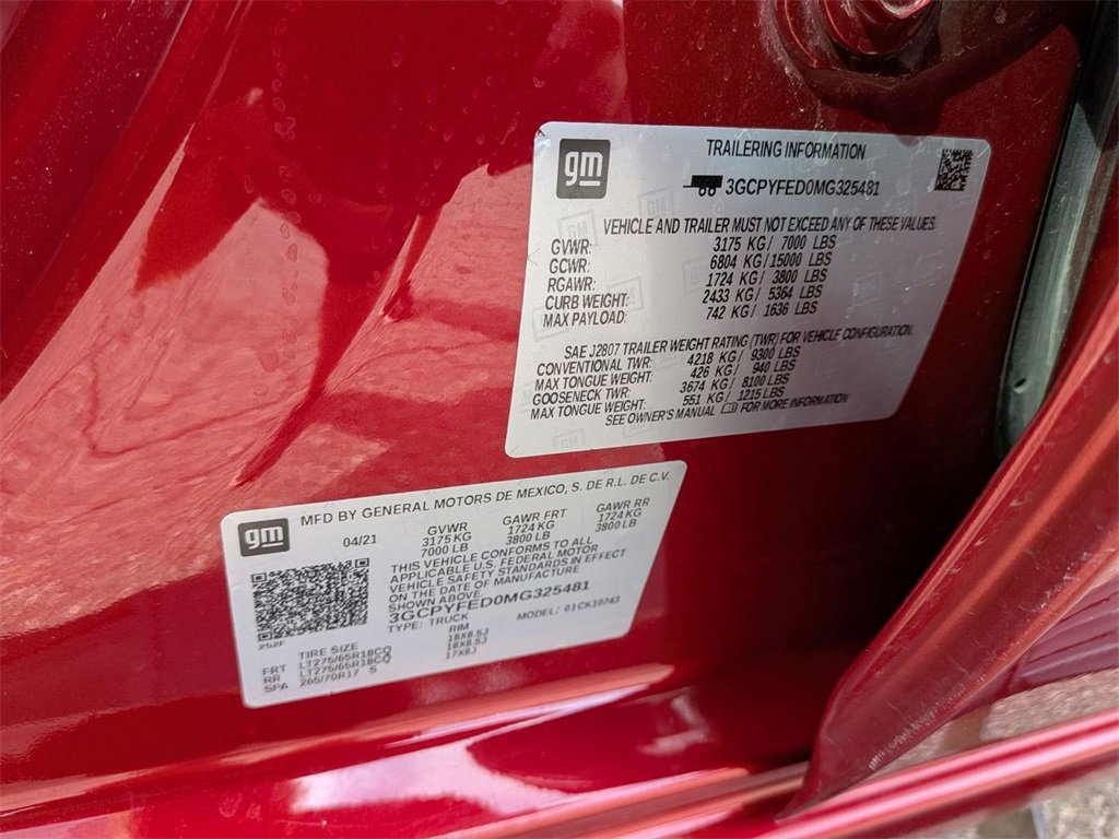 Used 2021 Chevrolet Silverado 1500 LT Trail Boss w/ Convenience Package II image 32