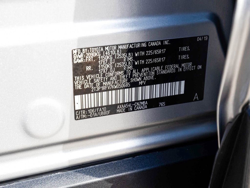 Used 2019 Toyota RAV4 XLE w/ All Weather Liner Package image 16