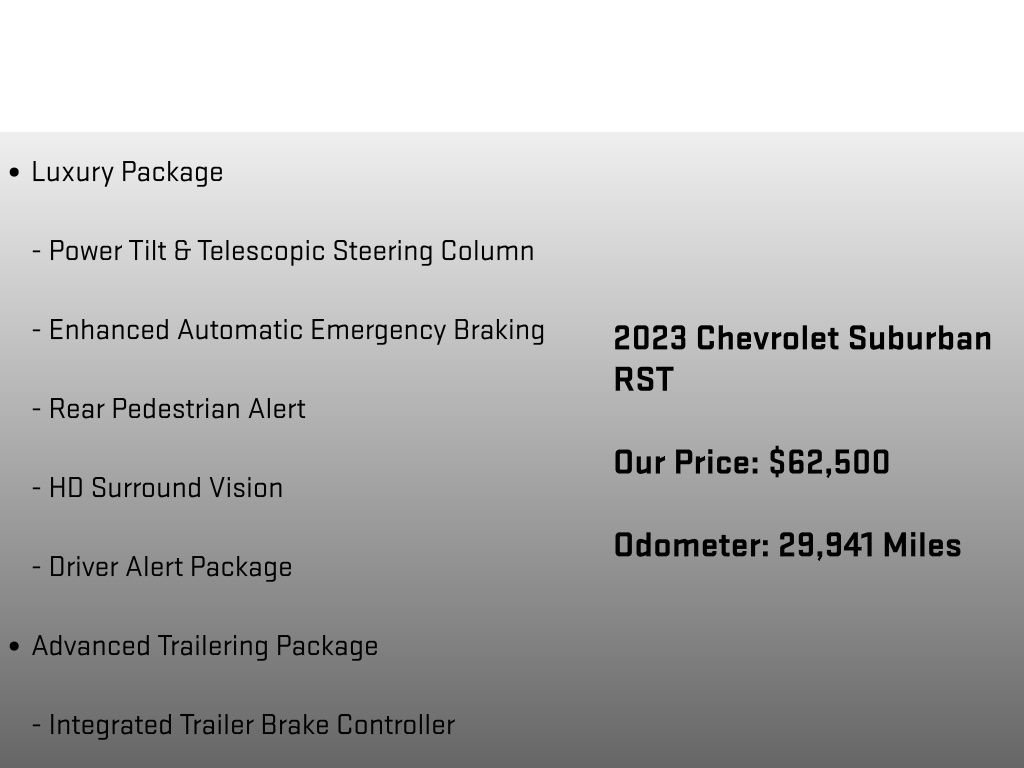 Used 2023 Chevrolet Suburban RST w/ Sport Performance Package AWD/4WD image 36