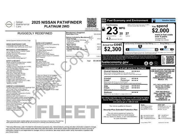 Certified 2025 Nissan Pathfinder Platinum w/ Cargo Package FWD image 26