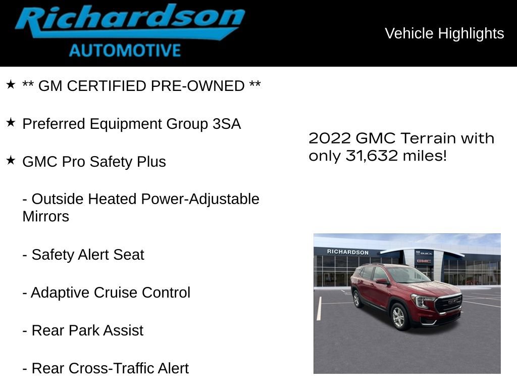 Used 2022 GMC Terrain SLE w/ Driver Convenience Package image 12