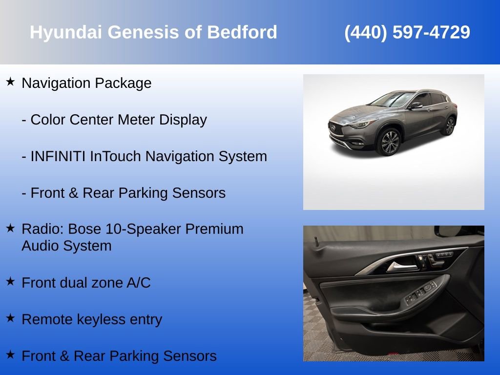 Used 2018 INFINITI QX30 Premium w/ Navigation Package AWD/4WD image 7