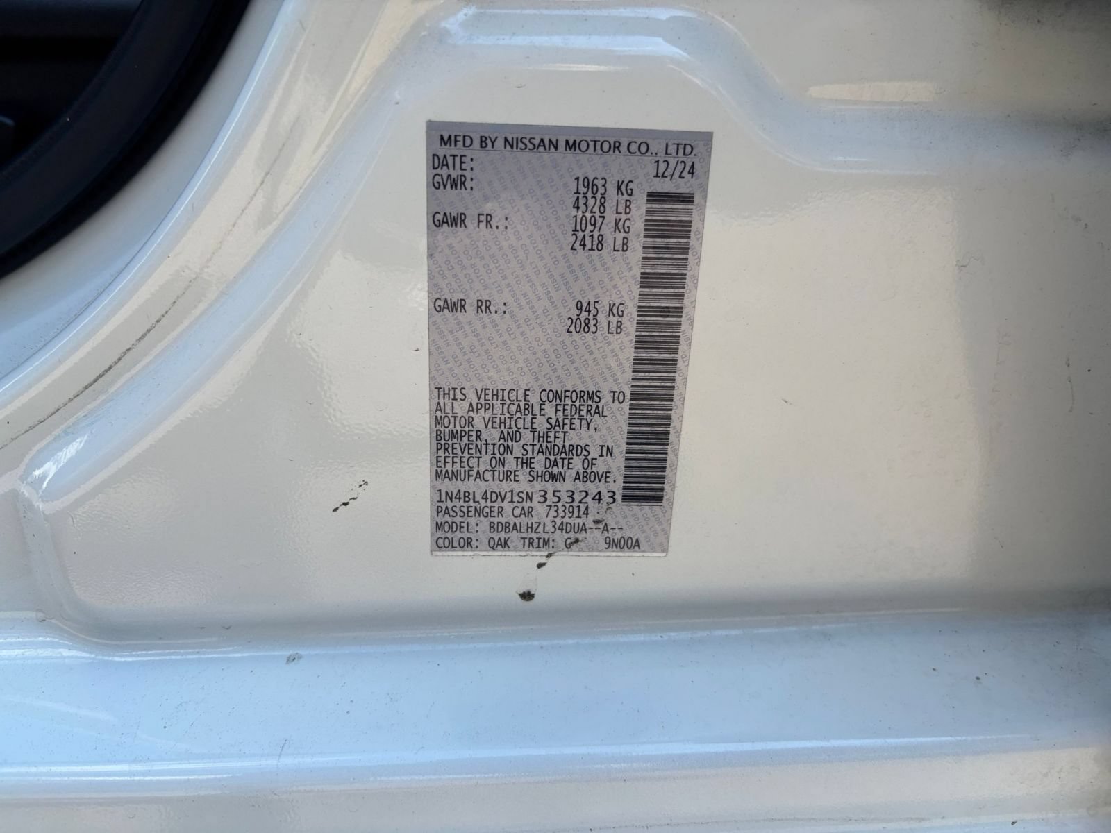 Used 2025 Nissan Altima 2.5 SV FWD image 24
