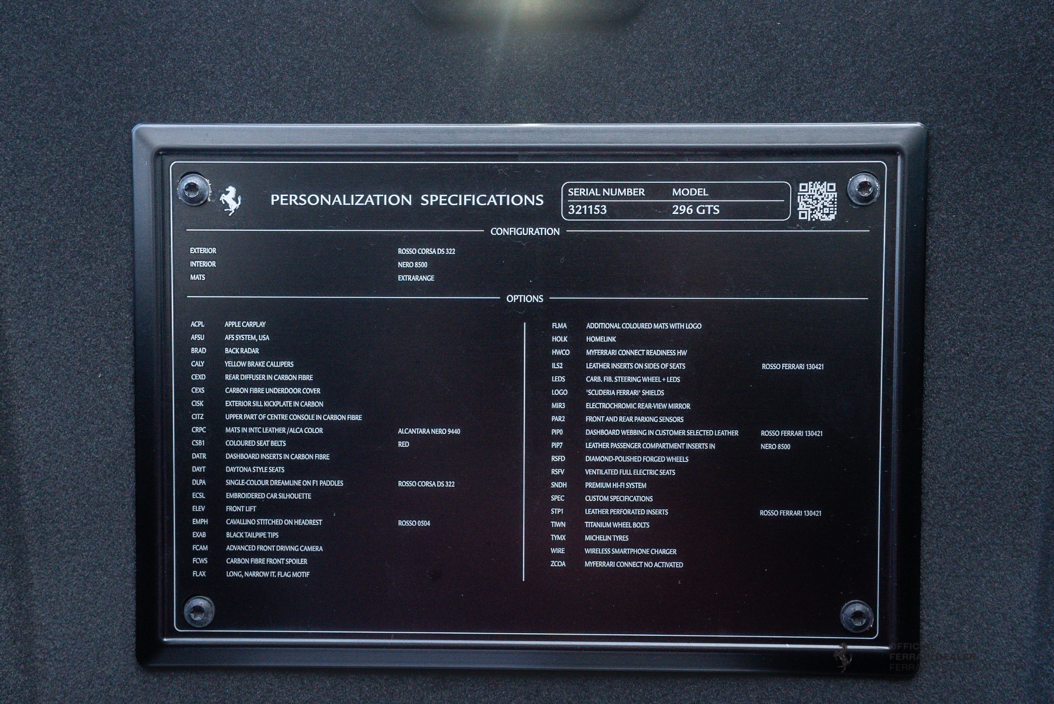 Certified 2025 Ferrari 296 GTS RWD image 25