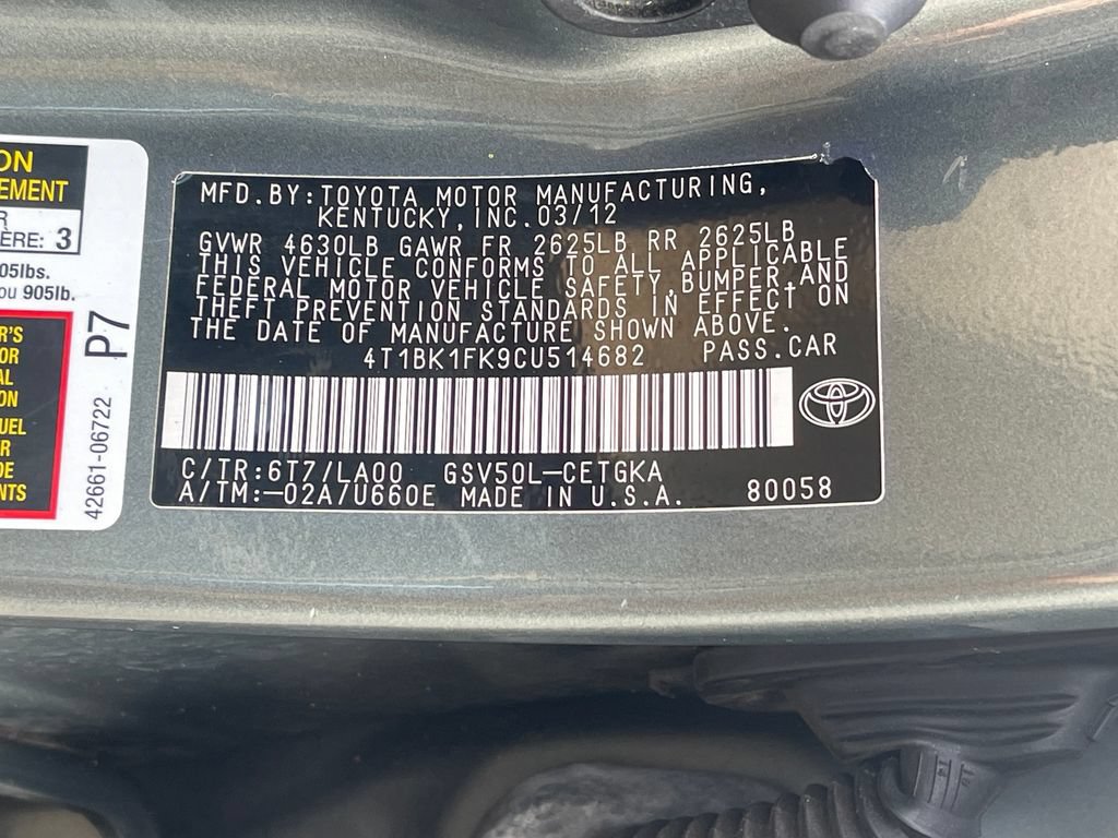 Used 2012 Toyota Camry XLE FWD image 36