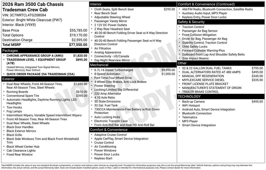 New 2026 RAM 3500 Tradesman w/ Chrome Appearance Group A image 4