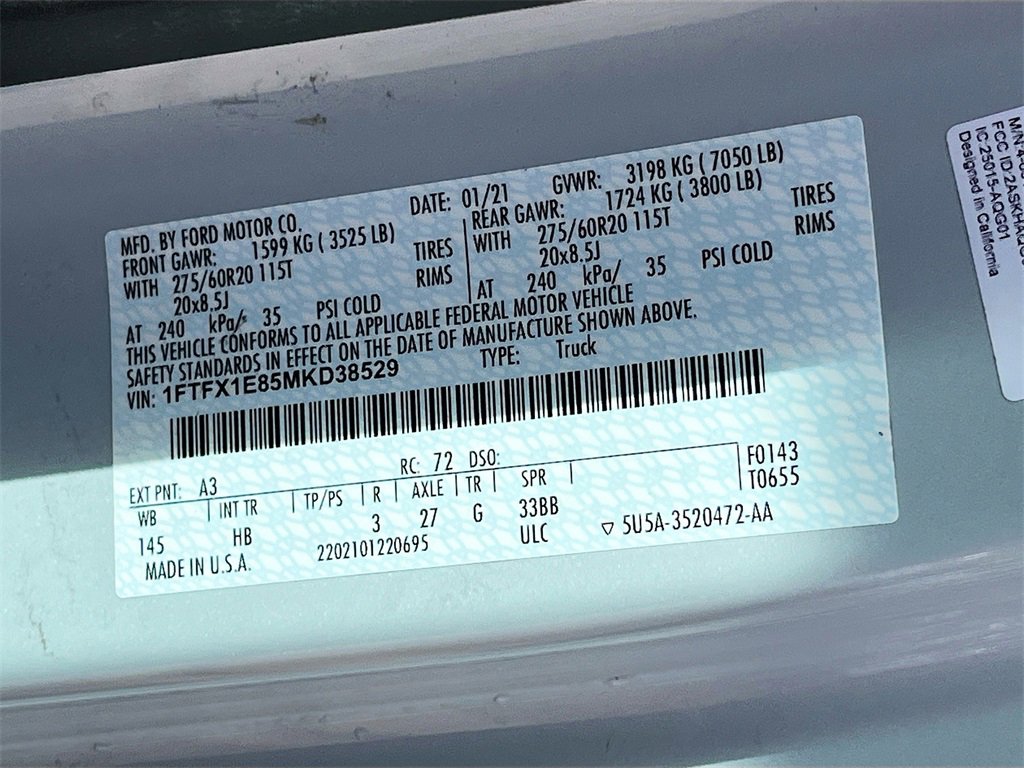 Used 2021 Ford F150 Lariat w/ Equipment Group 502A High image 32