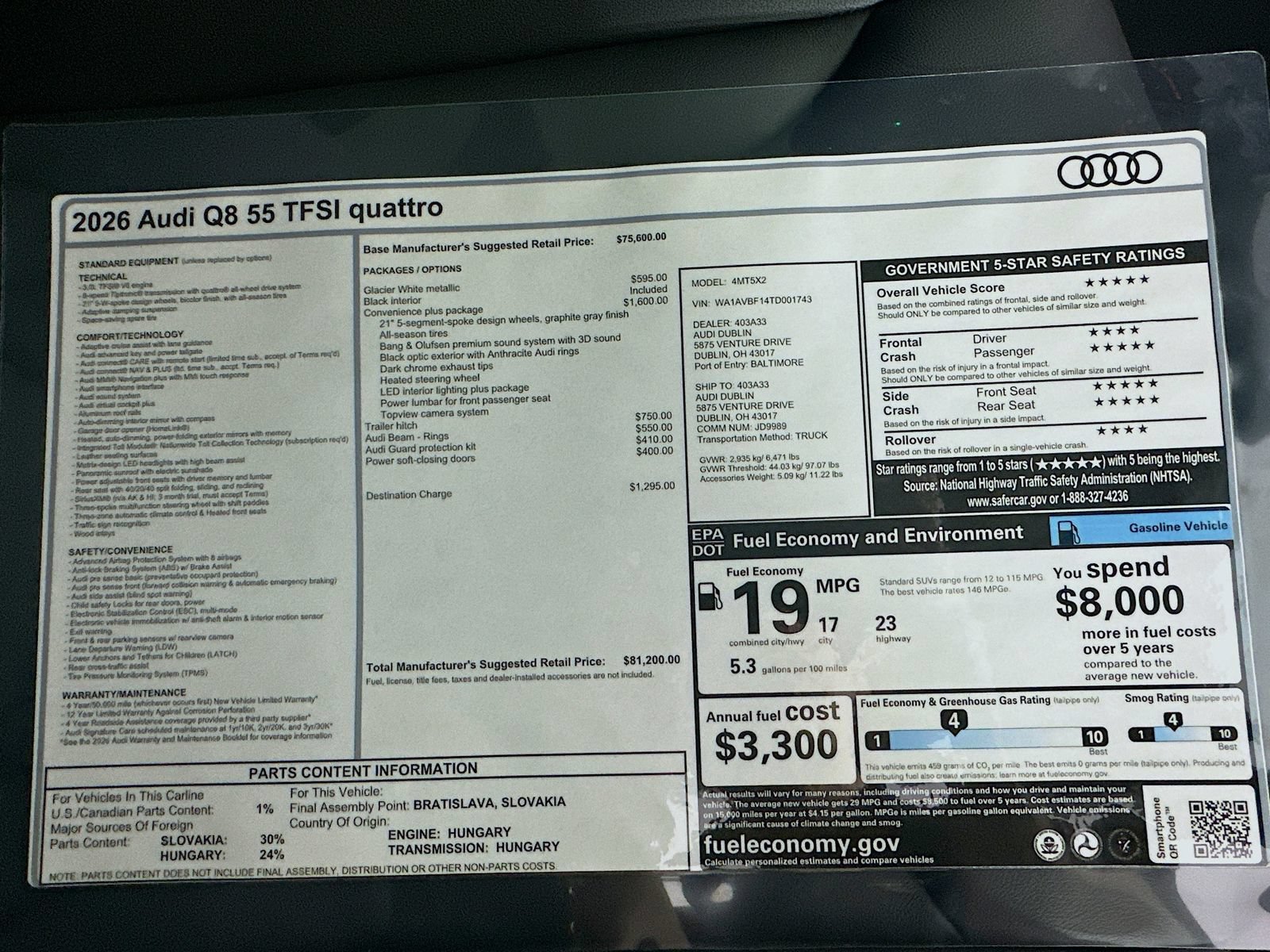 New 2026 Audi Q8 Premium AWD/4WD image 9