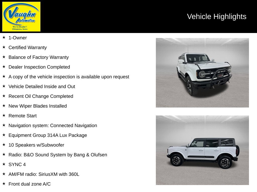 Used 2023 Ford Bronco Outer Banks AWD/4WD image 2