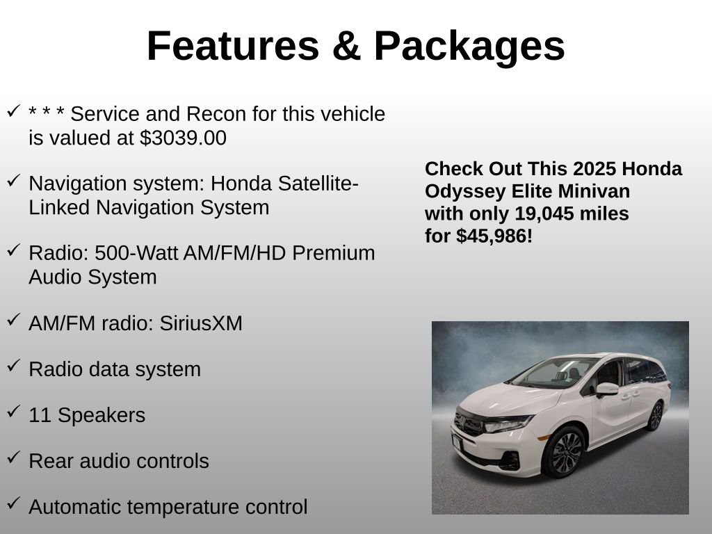 Used 2025 Honda Odyssey Elite image 8