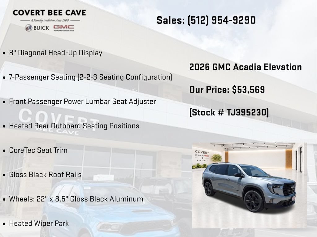 New 2026 GMC Acadia Elevation w/ Black Edition FWD image 25