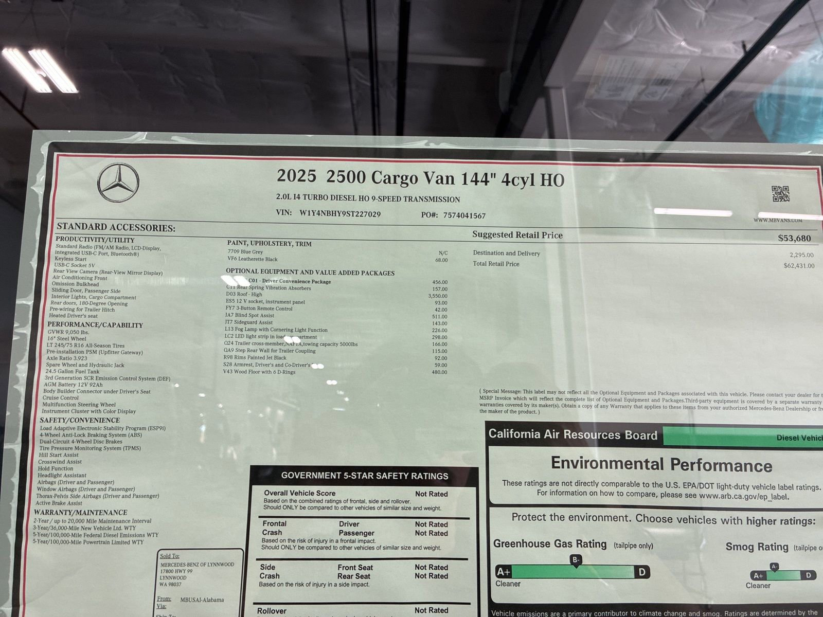 New 2025 Mercedes-Benz Sprinter 2500 image 17