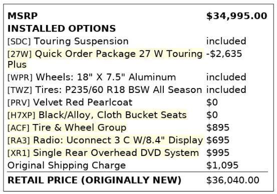 Used 2017 Chrysler Pacifica Touring Plus w/ Tire & Wheel Group image 4