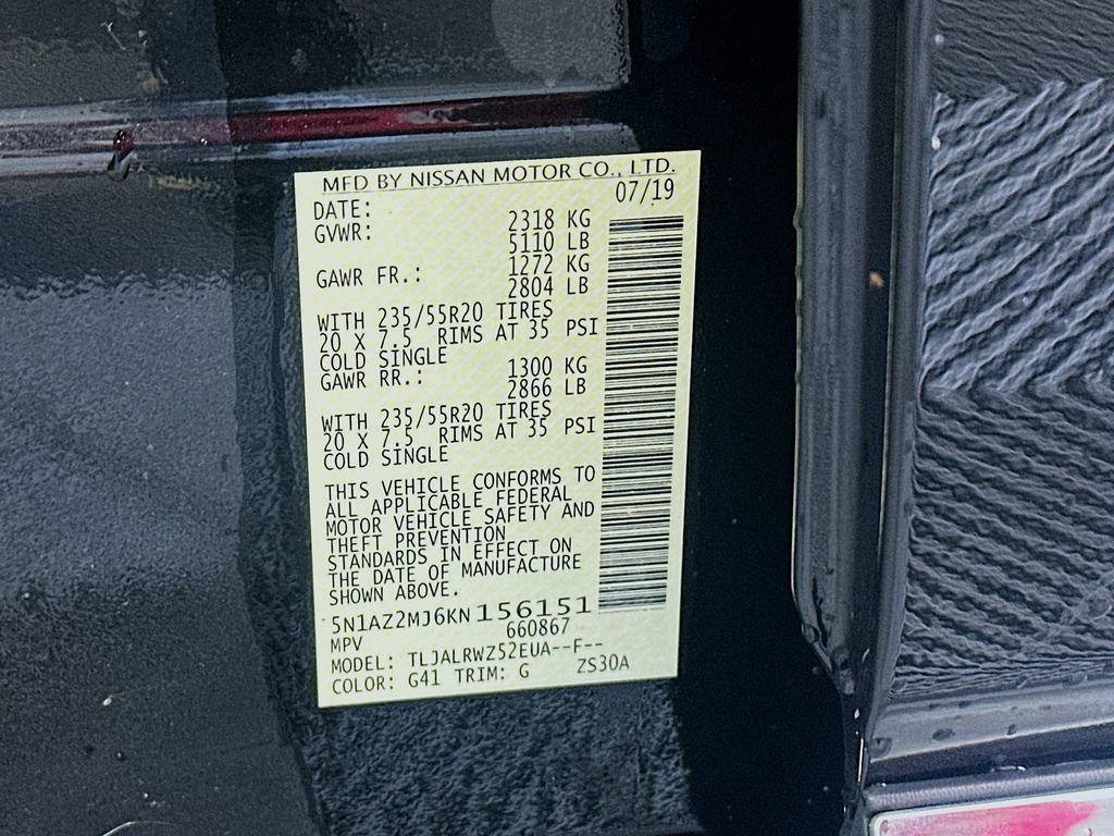 Used 2019 Nissan Murano SL w/ SL Technology Package image 34