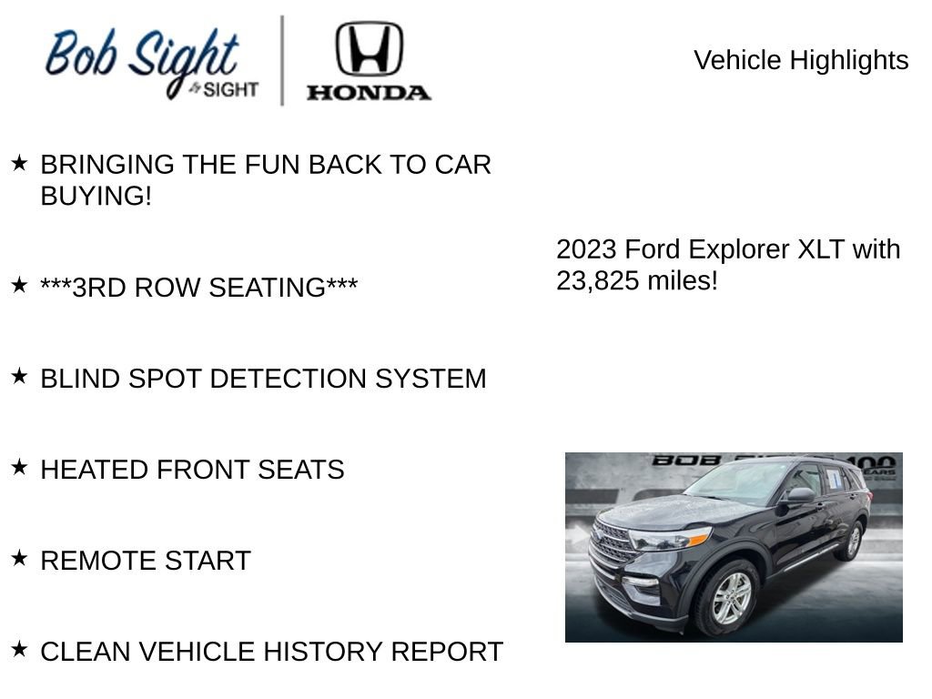 Used 2023 Ford Explorer XLT w/ Equipment Group 202A image 3