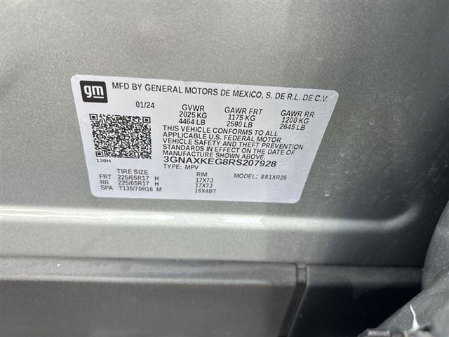 Certified 2024 Chevrolet Equinox LT w/ LPO, Floor Liner Package FWD image 33