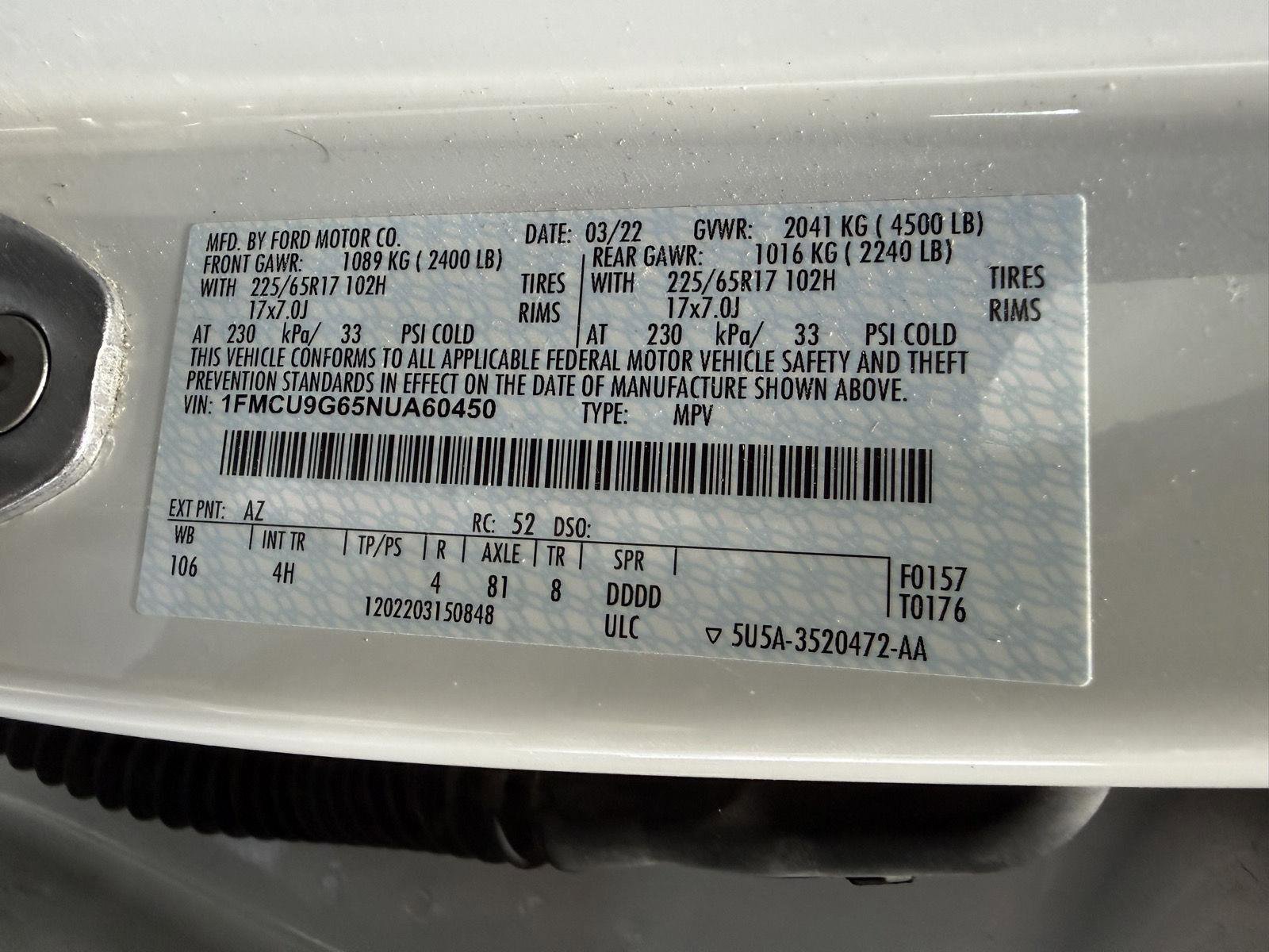 Used 2022 Ford Escape SE AWD/4WD image 29