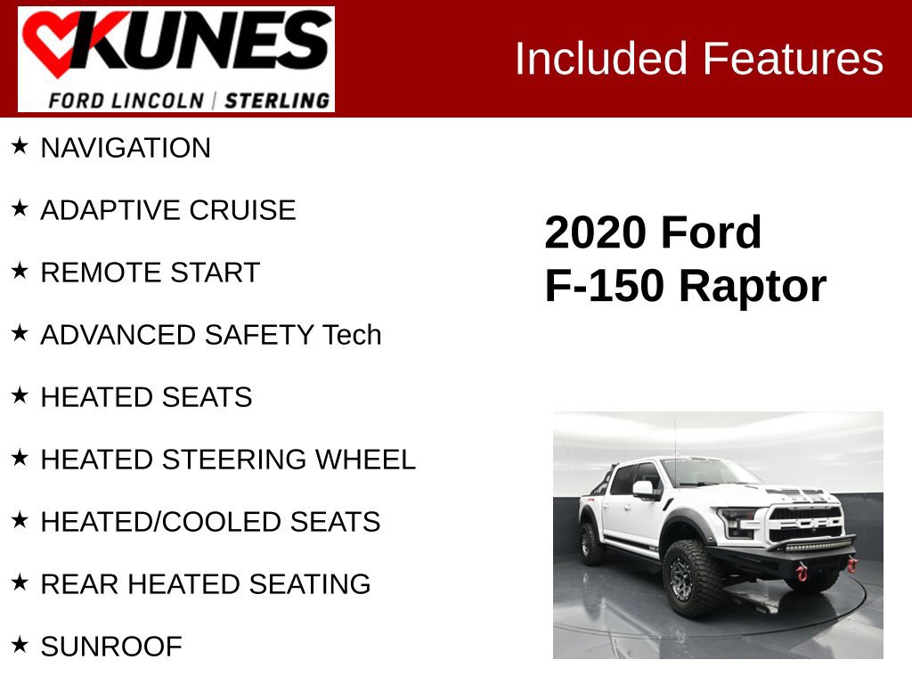 Used 2020 Ford F150 Raptor w/ Equipment Group 802A Luxury AWD/4WD image 2