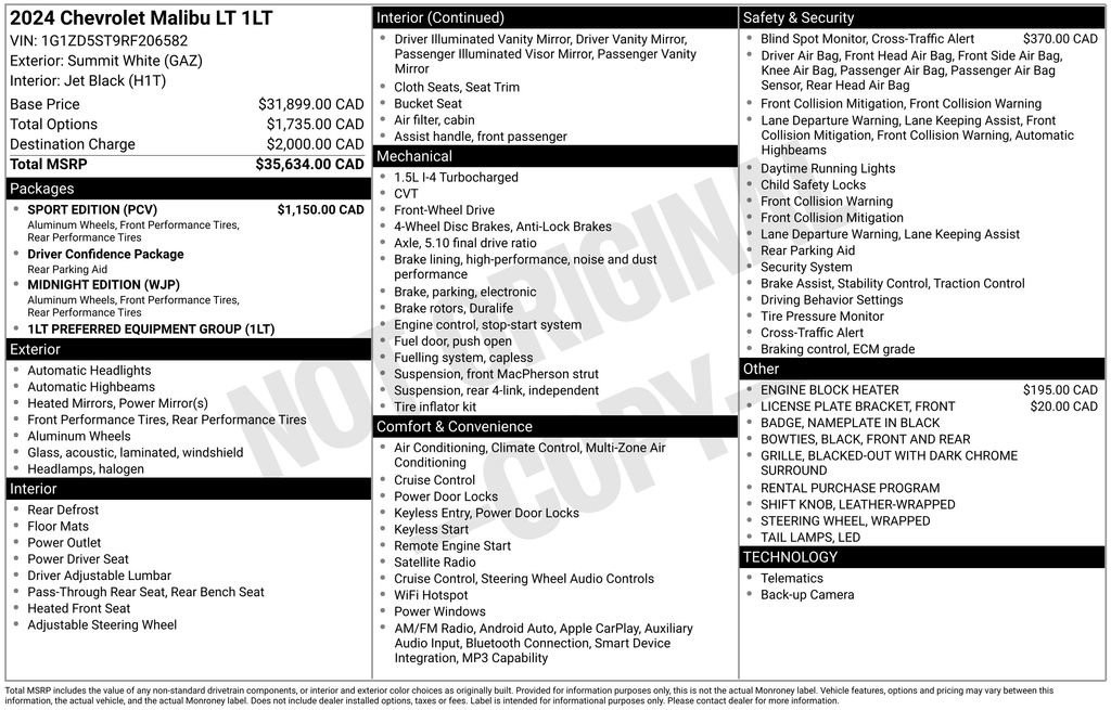 Used 2024 Chevrolet Malibu LT w/ Sport Edition image 30