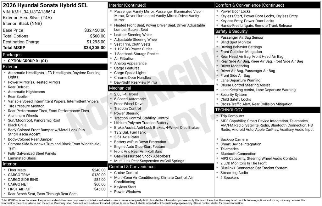 Used 2026 Hyundai Sonata SEL FWD image 38
