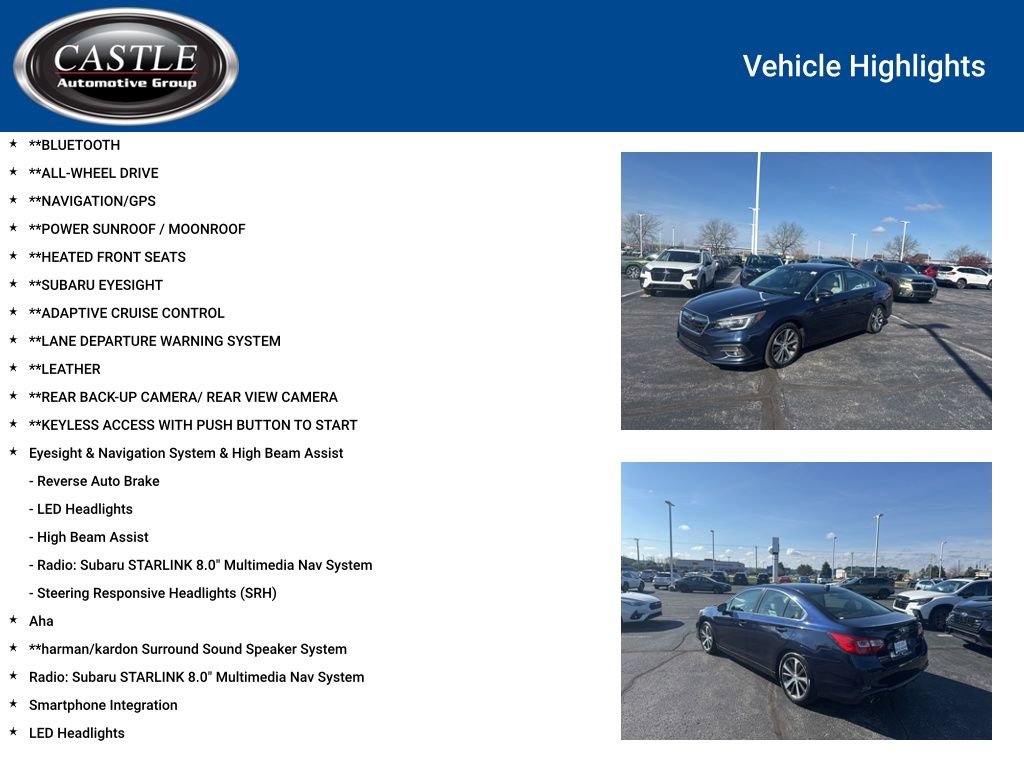 Used 2018 Subaru Legacy 2.5i Limited image 3