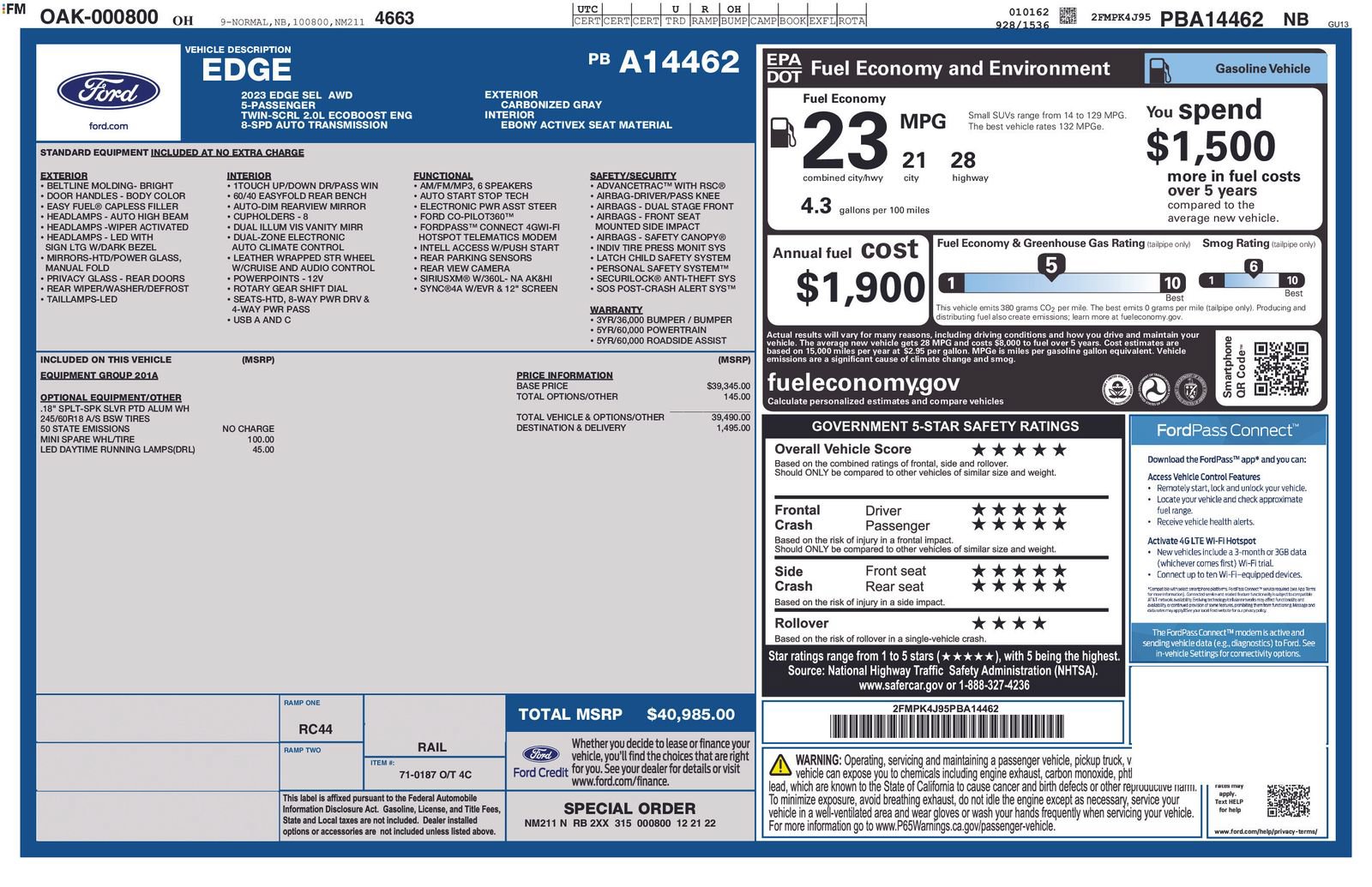 Used 2023 Ford Edge SEL AWD/4WD image 6