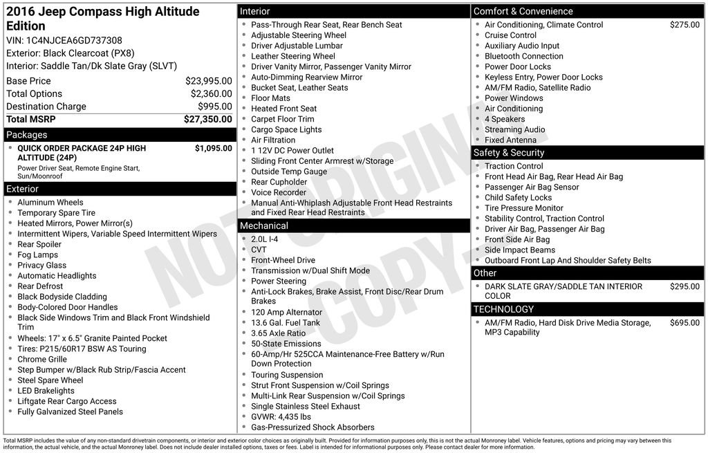 Used 2016 Jeep Compass High Altitude image 31